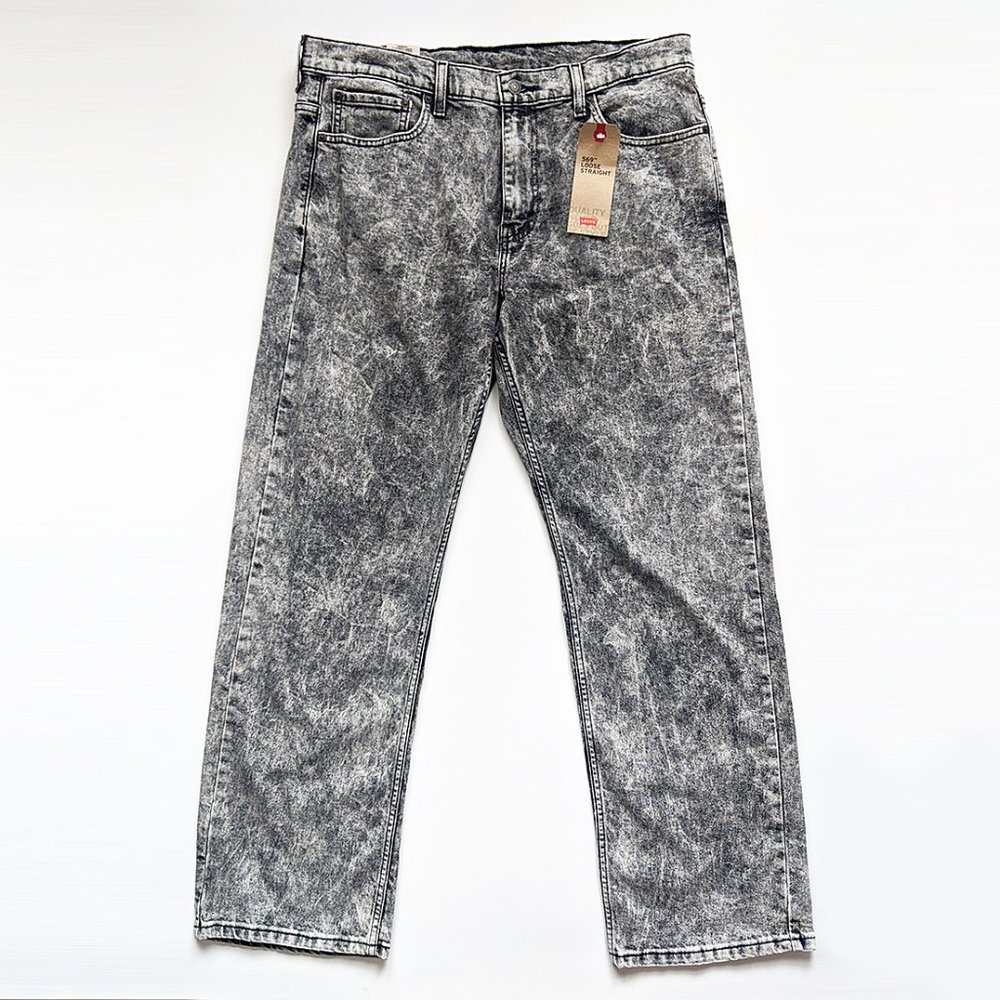 Levi's 569 Loose Straight Stretch Jeans Black Acid - Picture 2 of 5